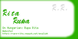 rita rupa business card